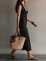 Adriana - Abito Midi in Pizzo Nero