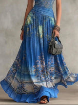 Aina - Abito Lungo Boho con Gonna Ampia e Fluida