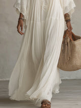 Celeste - Abito Lungo in Chiffon Color Avorio