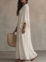 Celeste - Abito Lungo in Chiffon Color Avorio