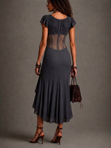 Delia - Abito Midi Vintage in Pizzo