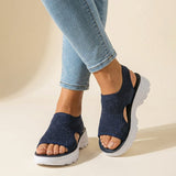 Elara - Sandali con Plateau in Tessuto Mesh