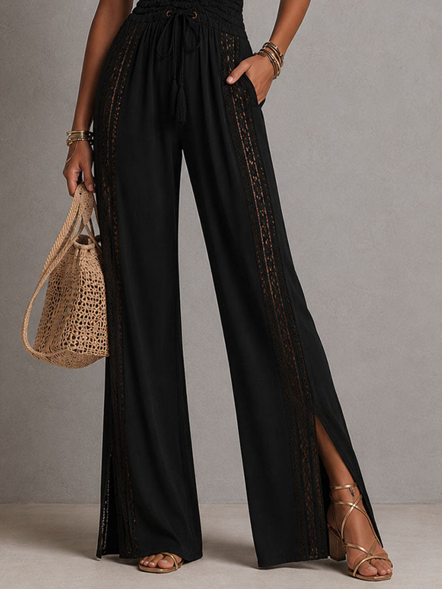 Elisa | Tuta in Pizzo con Scollo Halter a V