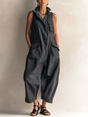 Gabriela - Tuta Oversize con Collo Alto Aperto
