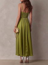 Gaia - Abito Lungo con Scollo Cut-Out e Fluido