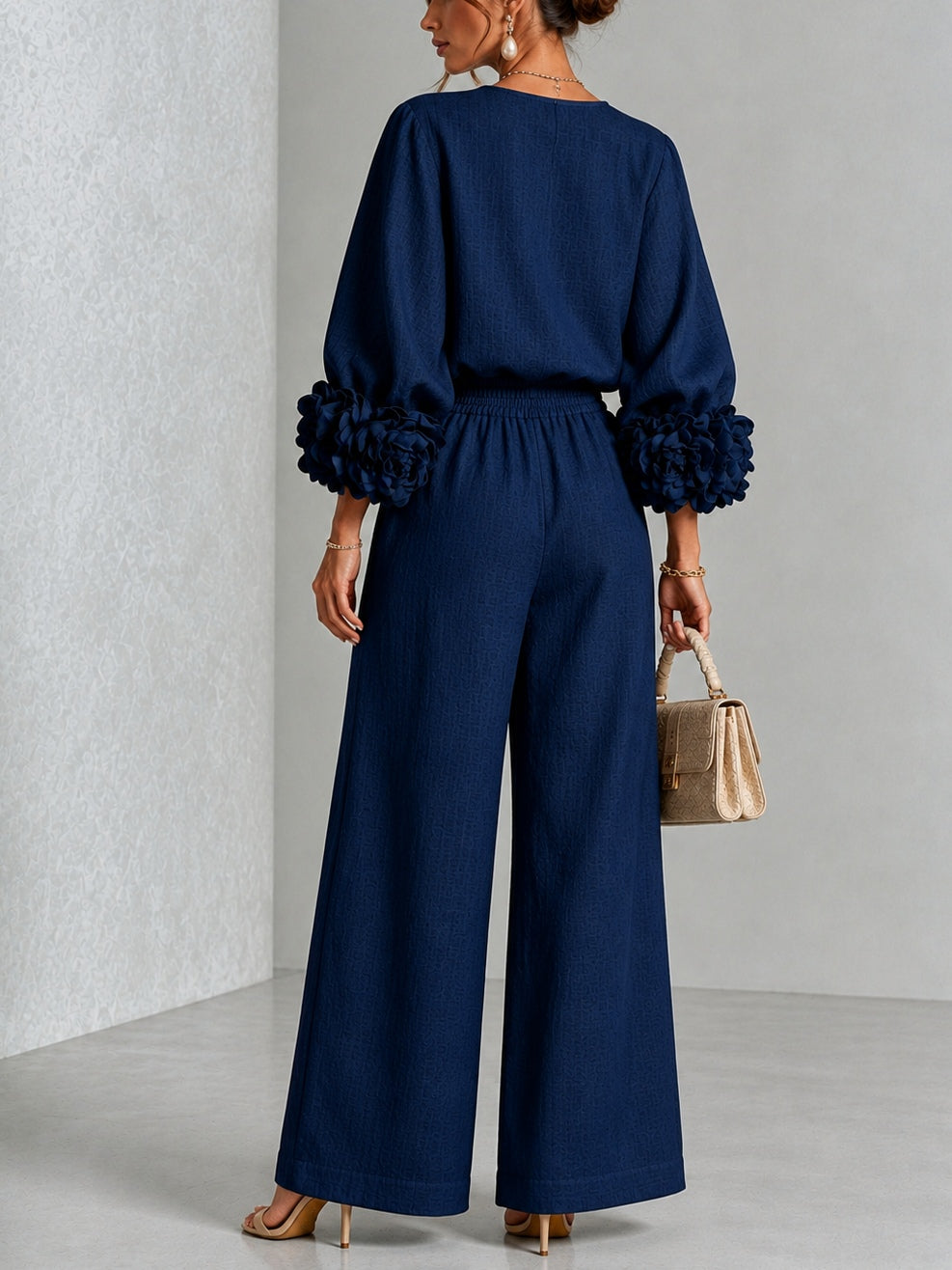Ingrid - Coordinato con Polsini Floreali