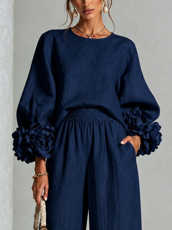 Ingrid - Coordinato con Polsini Floreali