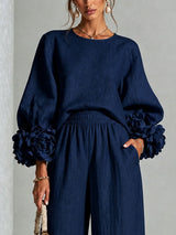 Ingrid - Coordinato con Polsini Floreali