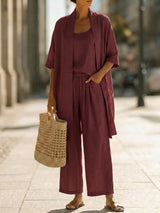 Isabella - Completo in Cotone a Tre Pezzi