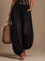 Laia - Tuta in Pizzo con Pantalone Fluido e Leggero