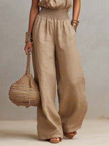 Lara - Tuta Boho Casual con Scollo Halter e Fluida