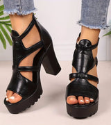 Maria - Sandali Romani con Tacco e Plateau