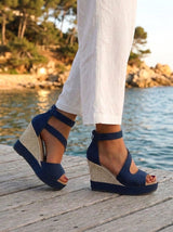 Sofía - Sandali con Zeppa Incrociati e Leggeri