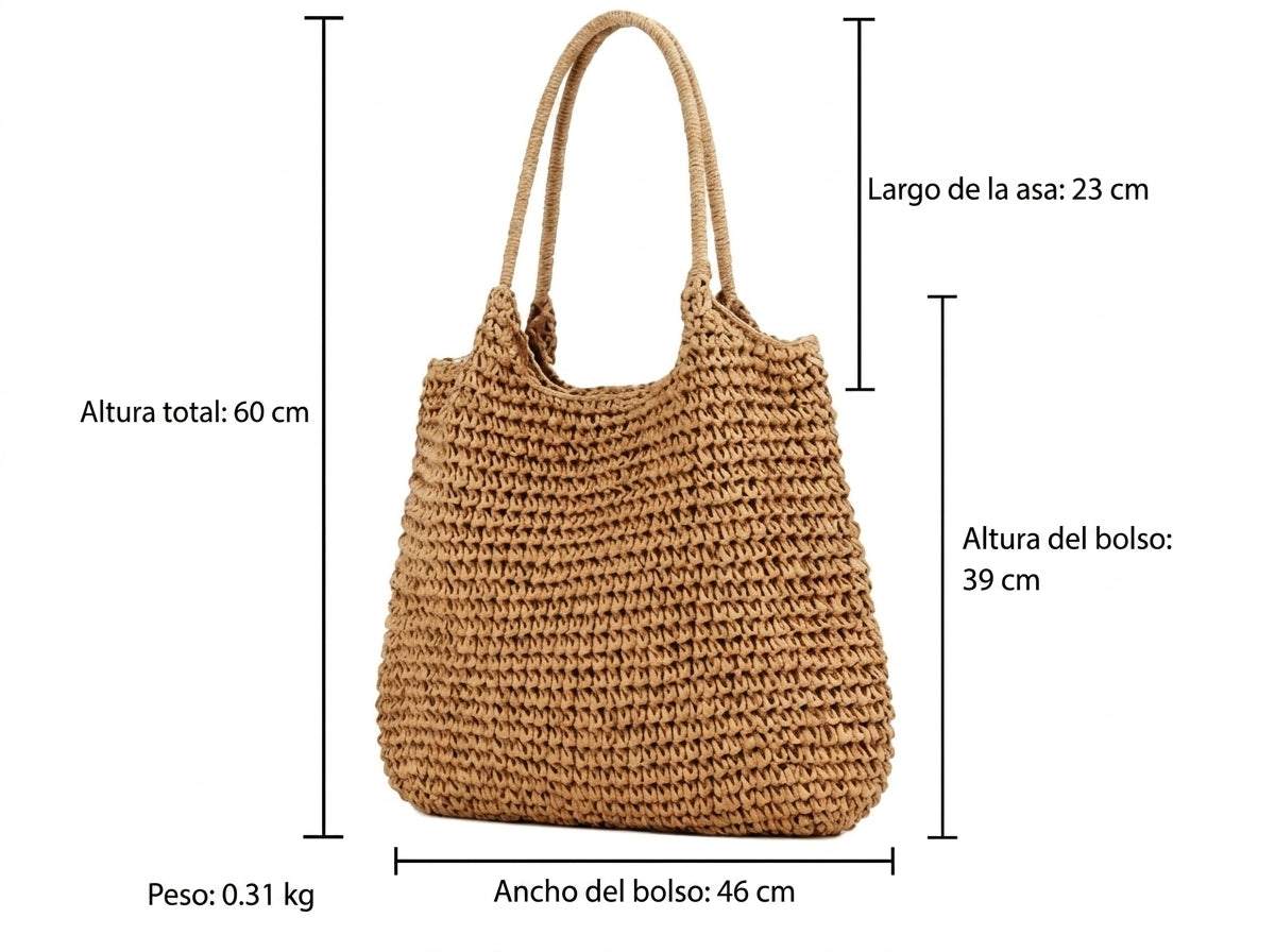 Teodora - Borsa a Tracolla Intrecciata con Dettaglio Luminoso