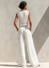 Vittoria - Completo con Top e Pantalone Ampio Elegante